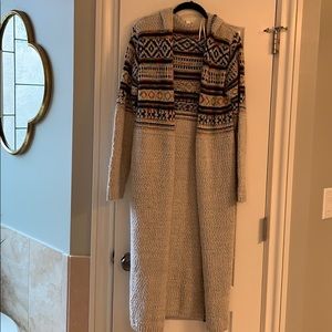 Long Maxi Hooded Cardigan - Wrap.  Large.  LLove